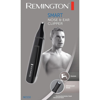 Remington NE3150 Smart Nose, Ear and Eyebrow Clipper | Advanced Steel Blades | Washable | Battery Operated