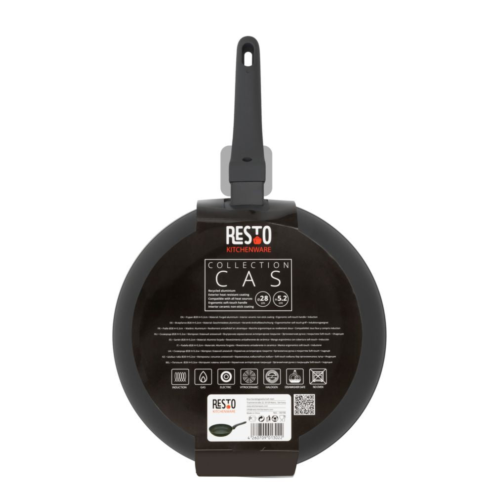 Resto Kitchenware CAS 93195 FRYPAN Diameter: 28cm h=5.2cm