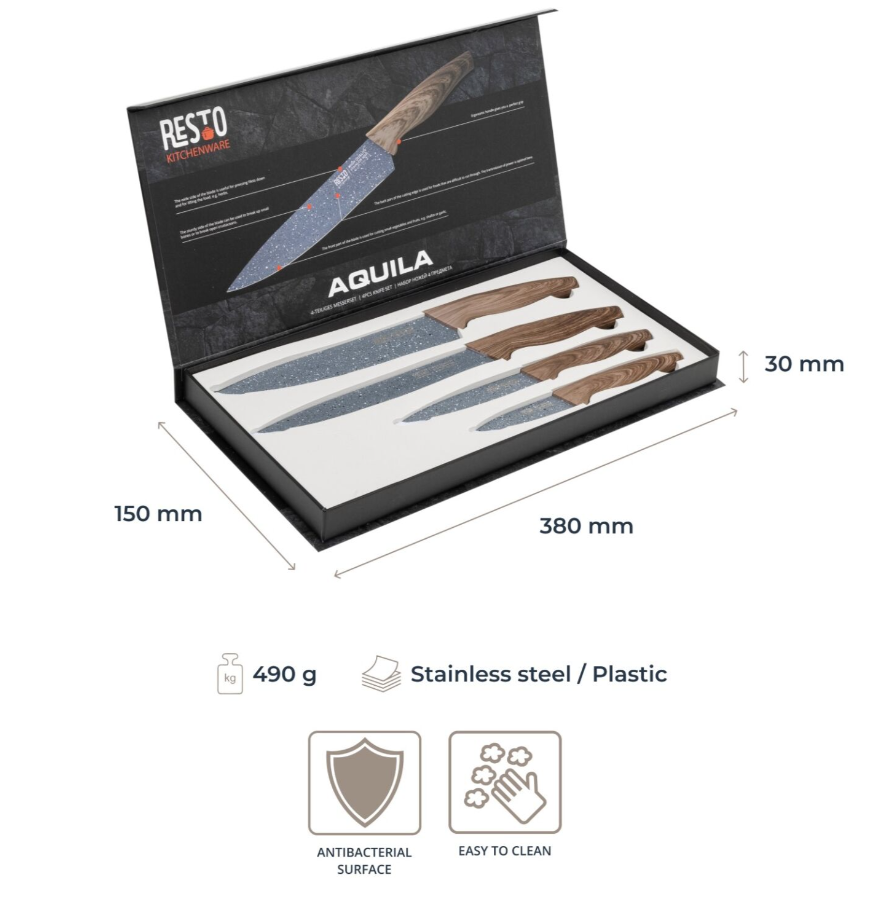 Resto Kitchenware Aquila 95503 4 pcs Knife set