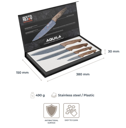 Resto Kitchenware Aquila 95503 4 pcs Knife set