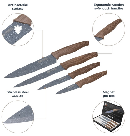 Resto Kitchenware Aquila 95503 4 pcs Knife set