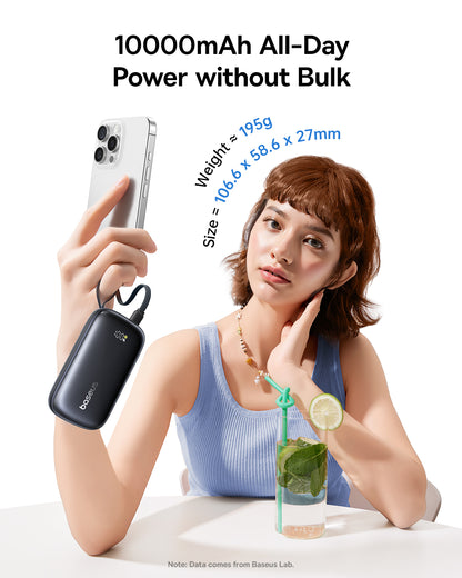 Baseus EnerFill FC21 Qpow 3 Ultra Digital Display Power Bank with Detachable Cable 10000mAh/20000mAh