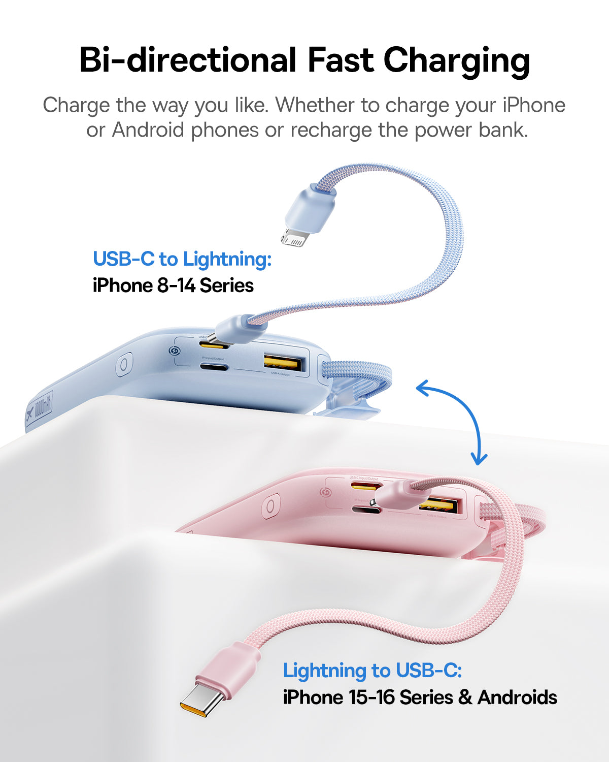 Baseus EnerFill FC21 Qpow 3 Ultra Digital Display Power Bank with Detachable Cable 10000mAh/20000mAh