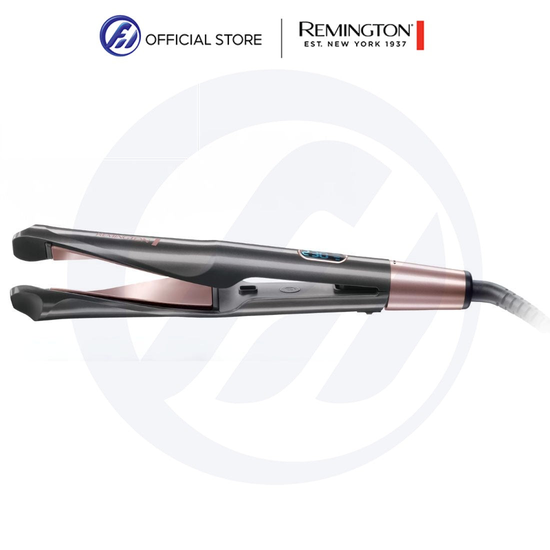 Remington S6606 Curl & Straight Confidence 2-in-1 Hair Styler | Twisted Ceramic Plates | Digital Temperature Control | Frizz-Free