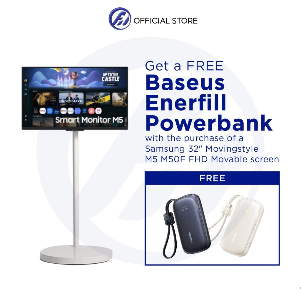 [Free Baseus Powerbank] Samsung 32" Smart Monitor M5 M50F FHD / LS32FM501EEXXS