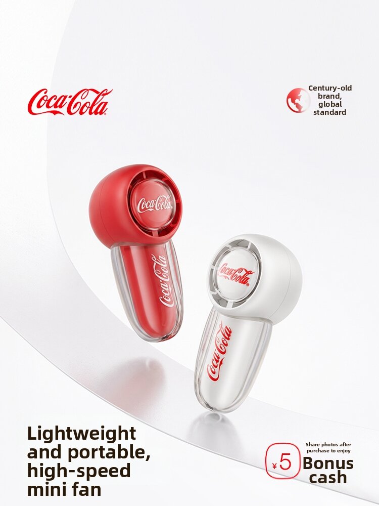 Coca-Cola | Portable Silent Outdoor Handheld Fan with USB Wireless Charging