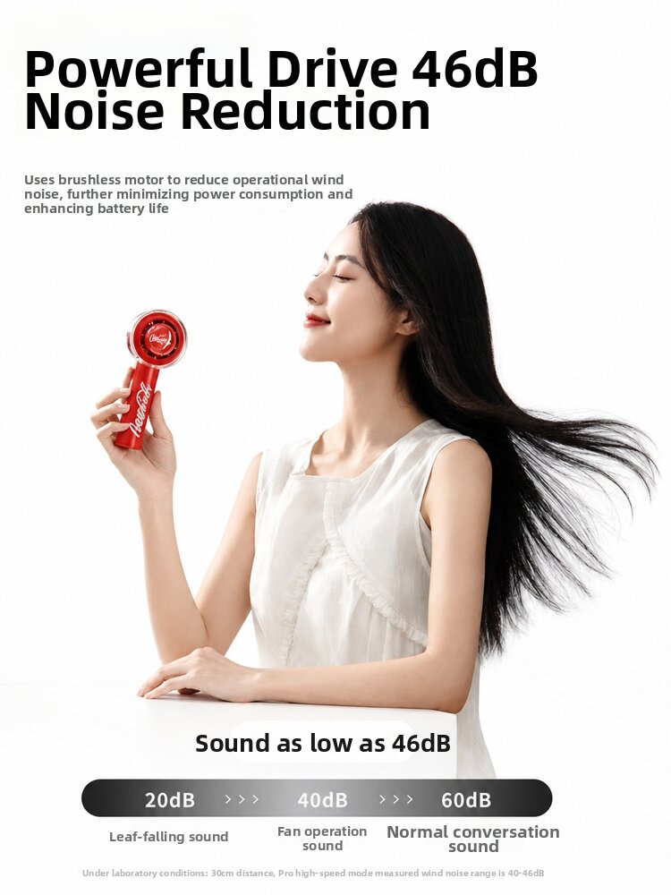 Coca-Cola | Portable Silent Outdoor Handheld Fan with USB Wireless Charging