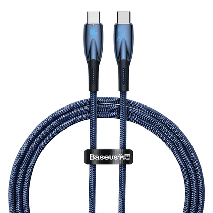 Baseus Glimmer Series Fast Charging Data Cable Type-C to Type-C 100W 1m/2m