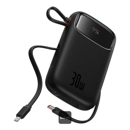 Baseus Qpow 2 Digital Display Fast-Charging Power Bank with 2 Built-in Type-C Cable 10000mAh 30W