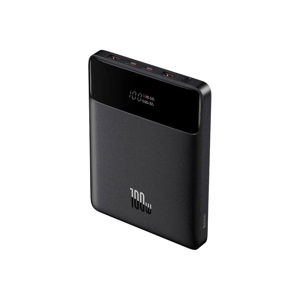 DZ-YMX Baseus Blade High Power Digital Display Quick Charge Power Bank 20000mAh 100W Black （UL Edition) （ Include：Baseus Xiaobai series fast charging Cable Type-C to Type-C 100W(20V/5A) 1m Black)