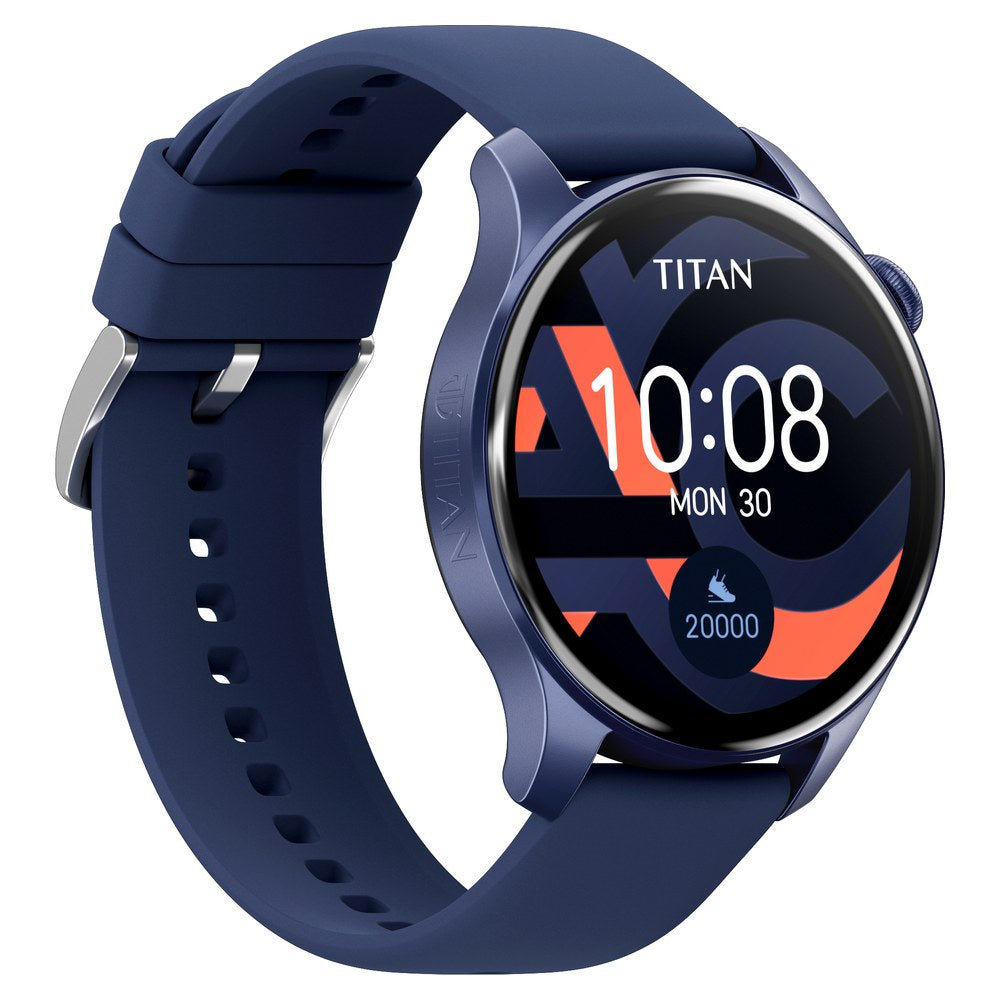 Titan Talk Black Dial Smart Silicone Strap watch for Unisex