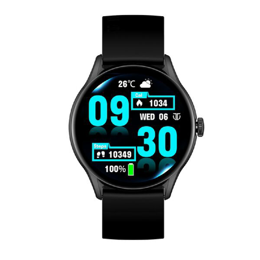 Titan Evoke Black Dial Smart Silicone Strap Watch for Unisex