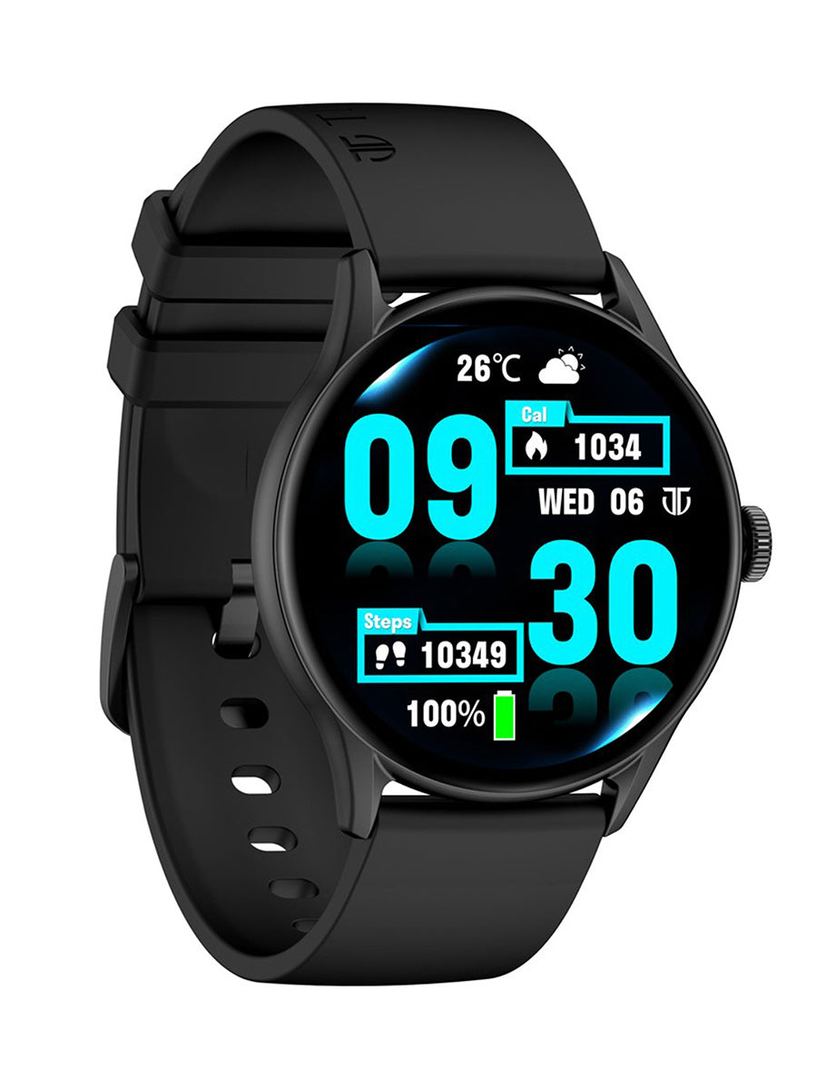 Titan Evoke Black Dial Smart Silicone Strap Watch for Unisex