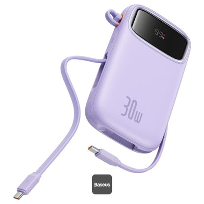 Baseus Qpow 2 Digital Display Fast-Charging Power Bank with 2 Built-in Type-C Cable 10000mAh 30W