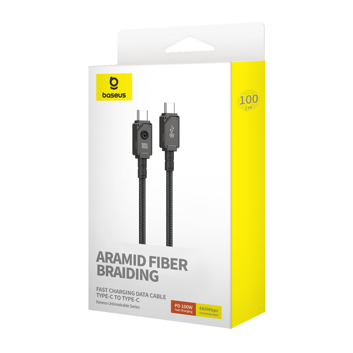 Baseus Unbreakable Series Fast Charging Data Cable Type-C to Type-C 100W 1m/2m