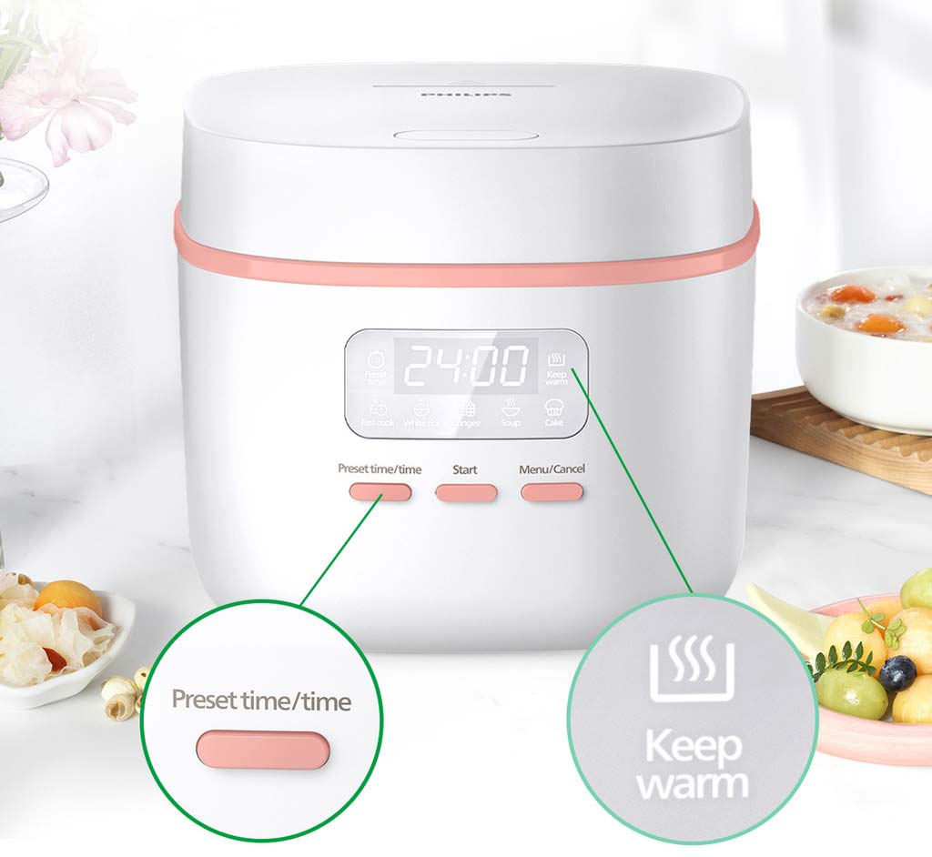 philips rice cooker dual temperature sensors anti overflow technology