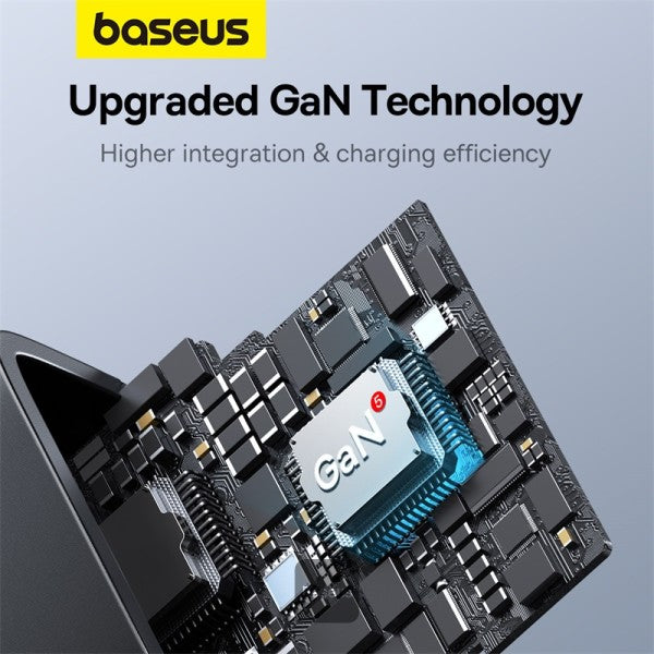 OS-Baseus GaN5 Pro Fast Charger 2C+U 65W UK(Include：Baseus Xiaobai series fast charging Cable Type-C to Type-C 100W(20V/5A) 1m）