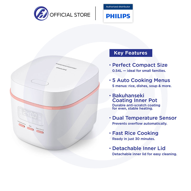 Philips Rice Cooker 3000 Series Mini Rice Cooker 0.54L HD3064/62