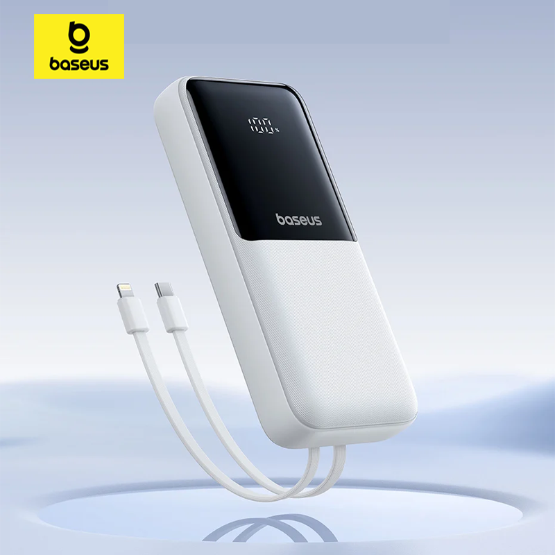OS-Baseus Lipow Dual-Cable Power Bank with Digital Display 20000mAh 22.5W (Includes: Simple Data Cable USB-A to USB-C 3A 0.2m JPZY)
