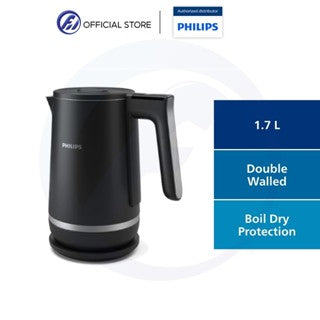 (NEW) PHILIPS Double Wall Kettle 7000 Series HD9396/90, 1.7L, Stainless Steel, Digital Display, Temperature Control