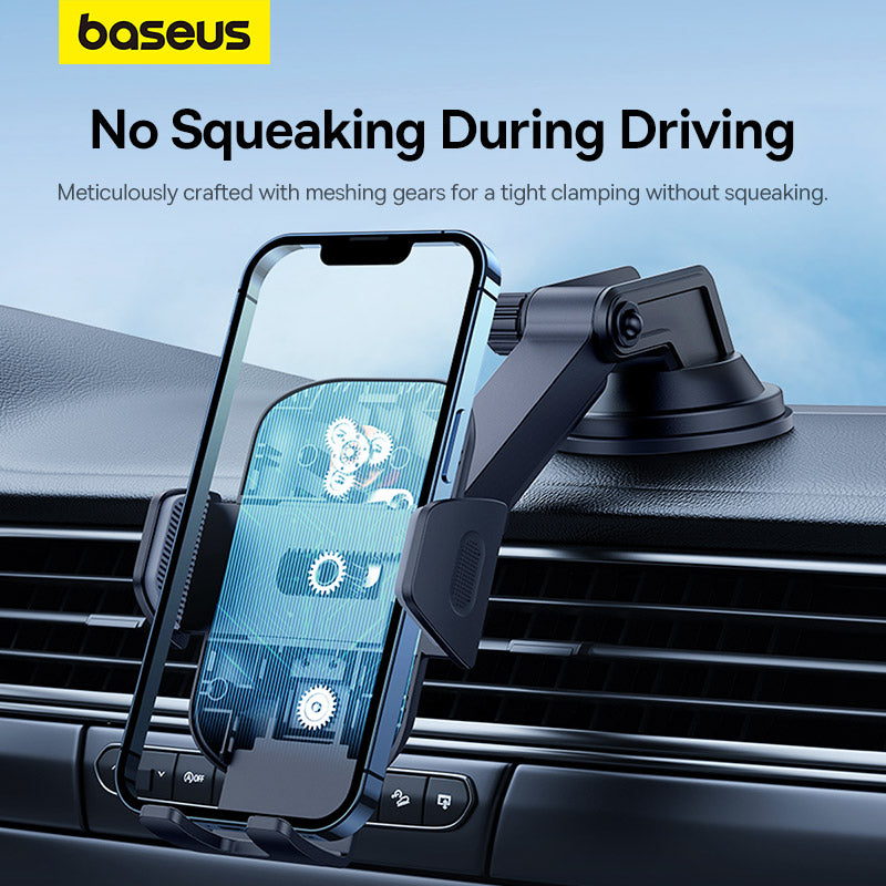 Baseus UltraControl Go Series Clamp-Type Phone Holder (Suction Cup Version) Cluster Black