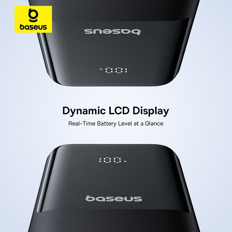 OS-Baseus Lipow Dual-Cable Power Bank with Digital Display 20000mAh 22.5W (Includes: Simple Data Cable USB-A to USB-C 3A 0.2m JPZY)