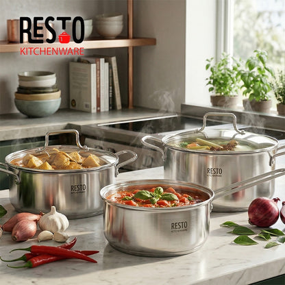 RESTO KITCHENWARE GINAN COOKWARE SET 6 PCS 92025