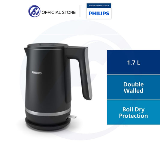 (NEW) PHILIPS Double Wall Kettle 5000 Series HD9395/90, 1.7L, Stainless Steel