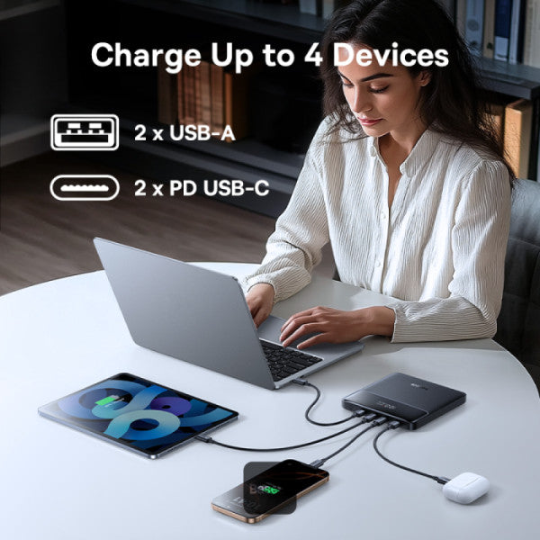 OS-Baseus H1 Fast Charging Power Bank with Digital Display 20000mAh 100W Cosmic Black
