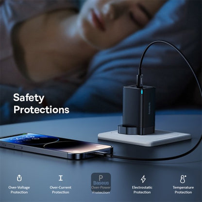 OS-Baseus GaN5 Pro Fast Charger 2C+U 65W UK(Include：Baseus Xiaobai series fast charging Cable Type-C to Type-C 100W(20V/5A) 1m）