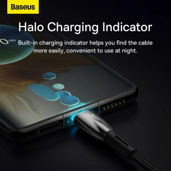 Baseus Glimmer Series Fast Charging Data Cable Type-C to Type-C 100W 1m/2m