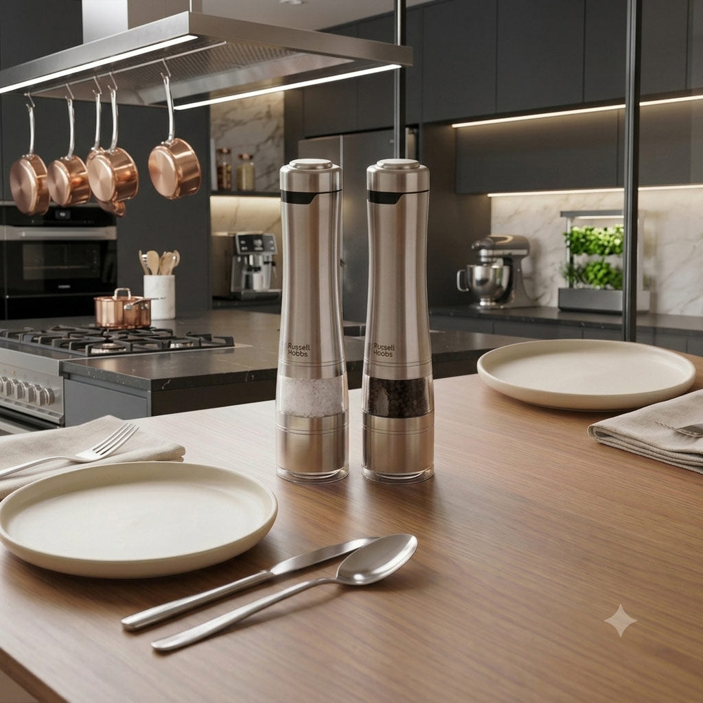 Russell Hobbs ceramic spice grinder suitable for salt pepper herbs and spices