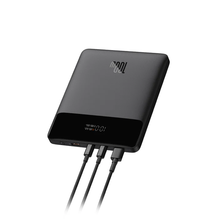 DZ-YMX Baseus Blade High Power Digital Display Quick Charge Power Bank 20000mAh 100W Black （UL Edition) （ Include：Baseus Xiaobai series fast charging Cable Type-C to Type-C 100W(20V/5A) 1m Black)